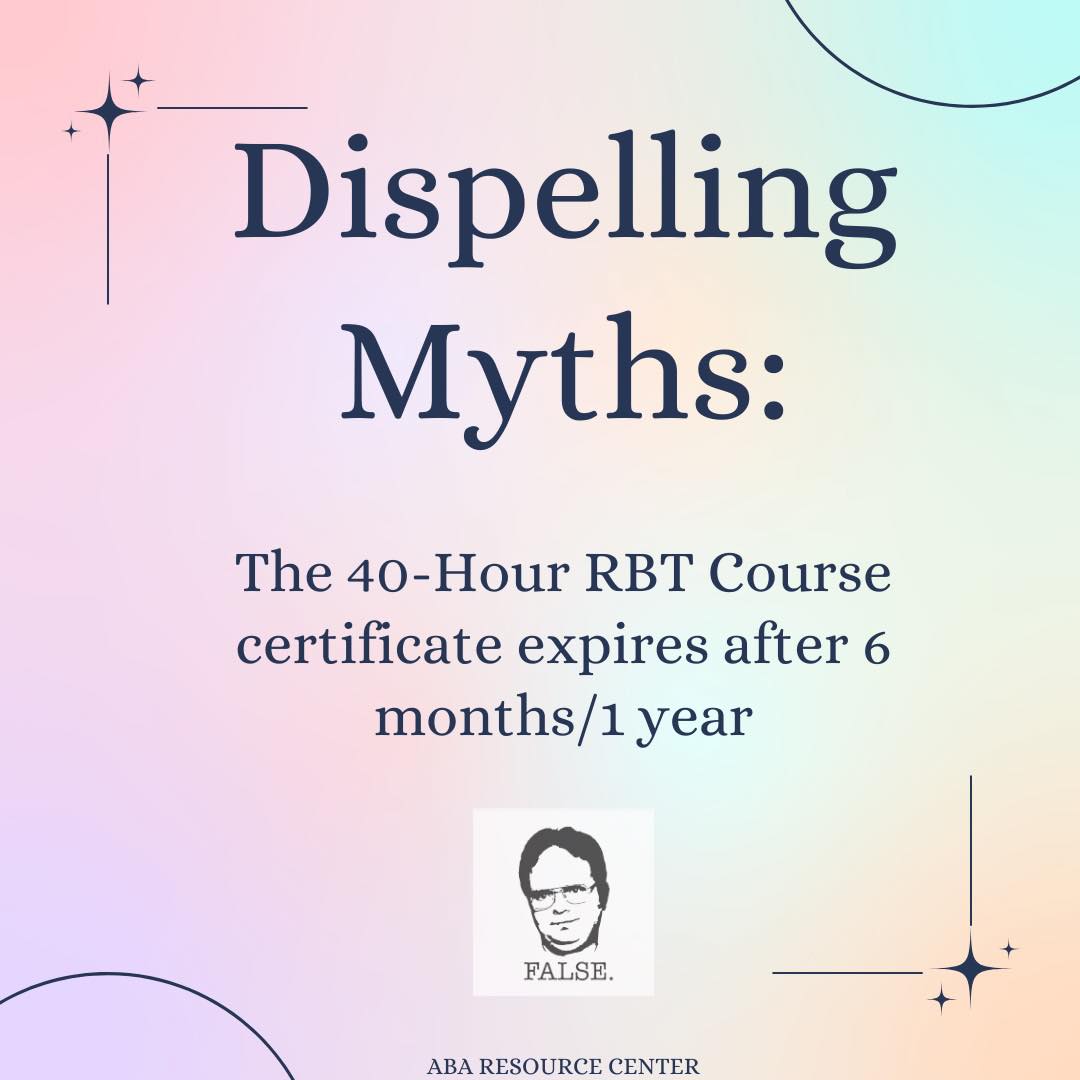 RBT myth: the 40 hour rbt course certificate expires