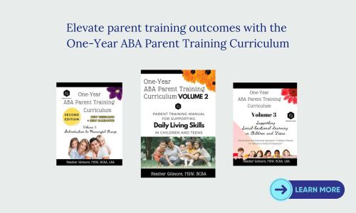 one year aba parent training curriculum for bcbas