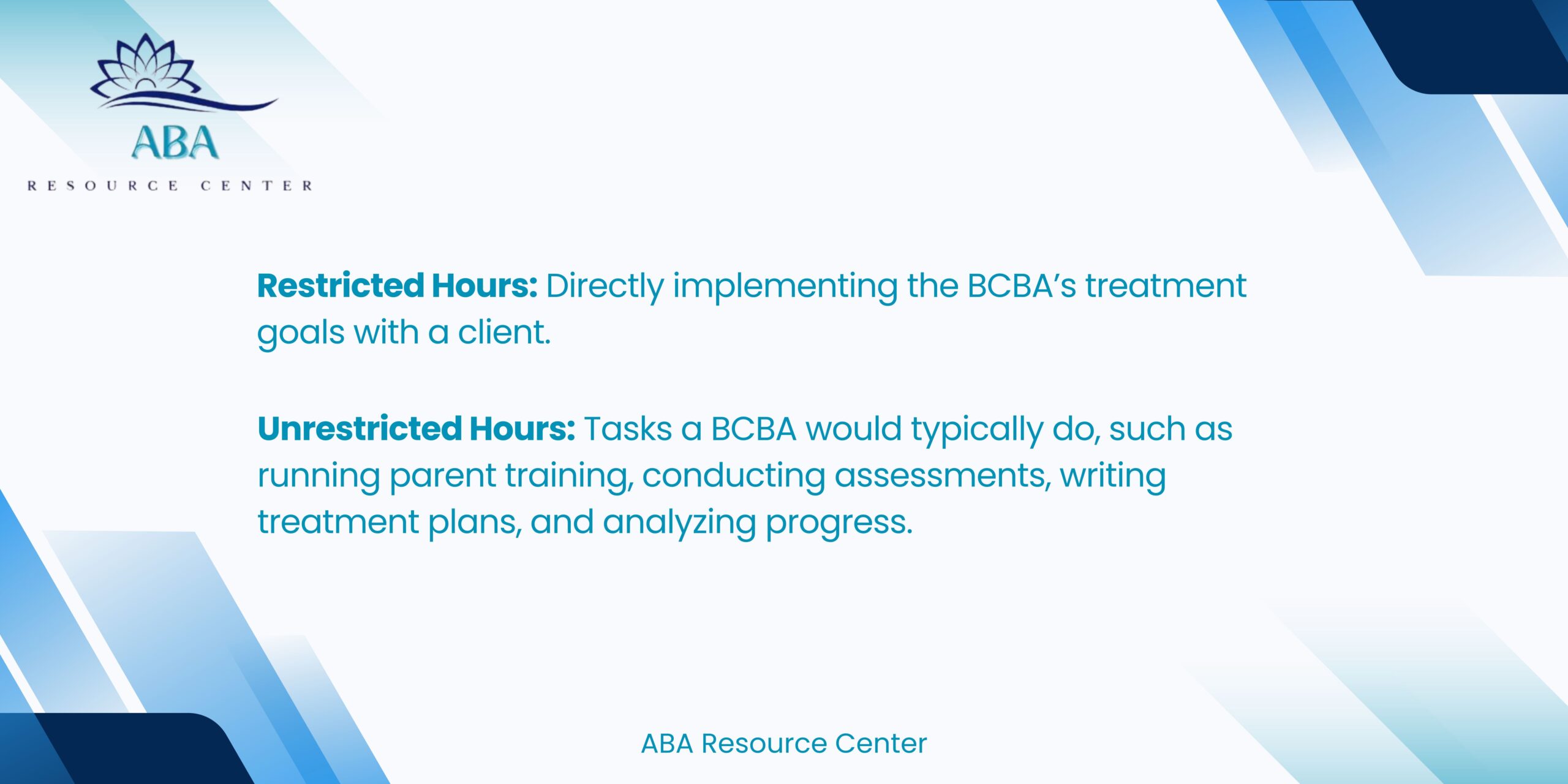 restricted versus unrestricted bcba hours